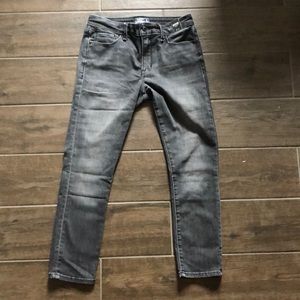 Gray washed mid rise A&F jeans